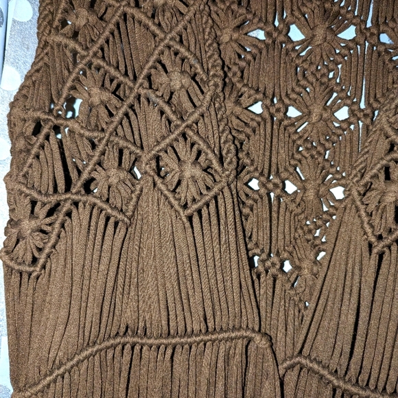 Macrame Fringe Vest/Kimono - Picture 3 of 8